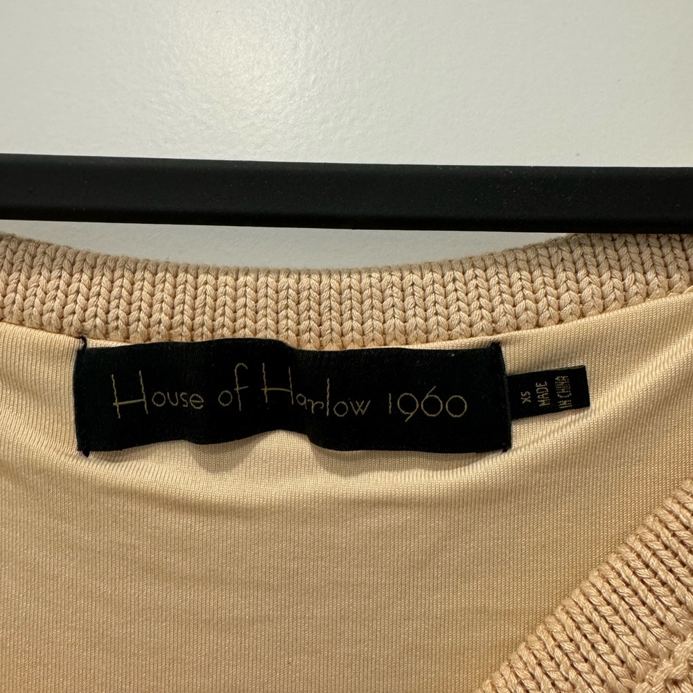 House of Harlow 1960 Beige Crochet Maxi Dress - Picture 3 of 3